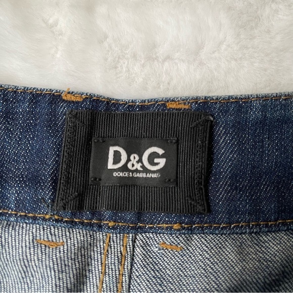 DOLCE GABBANA Jeans woman’s high rise flare vintage denim designer - Picture 3 of 16